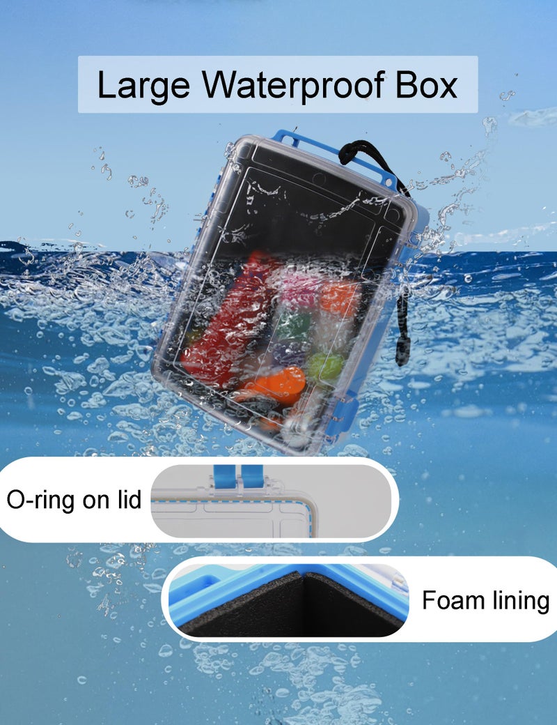 Beoccudo Large Waterproof Dry Box Waterproof Containers, Watertight Boat Storage Boxes Drybox Storage Case for Kayaking, 8.9" L X 6.4" W X 3.2" H - Image 4