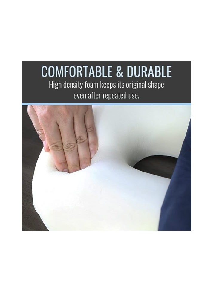 Orthopedic Round Memory Foam Seat Cushion For Spine And Back Pain Relief And Hemorrhoids - Size 45*45*8 cm