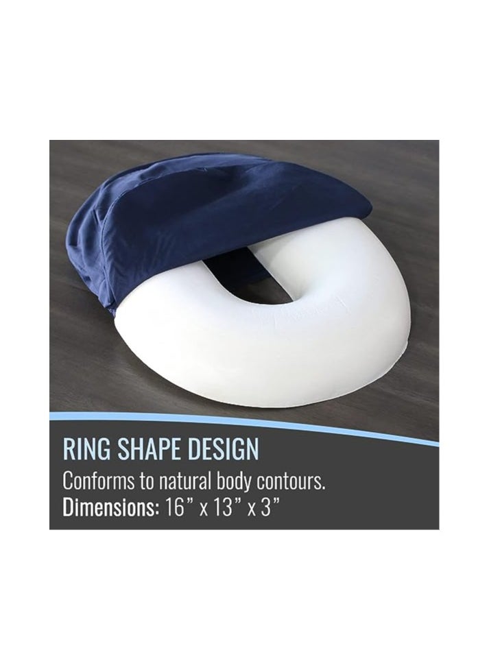 Orthopedic Round Memory Foam Seat Cushion For Spine And Back Pain Relief And Hemorrhoids - Size 45*45*8 cm