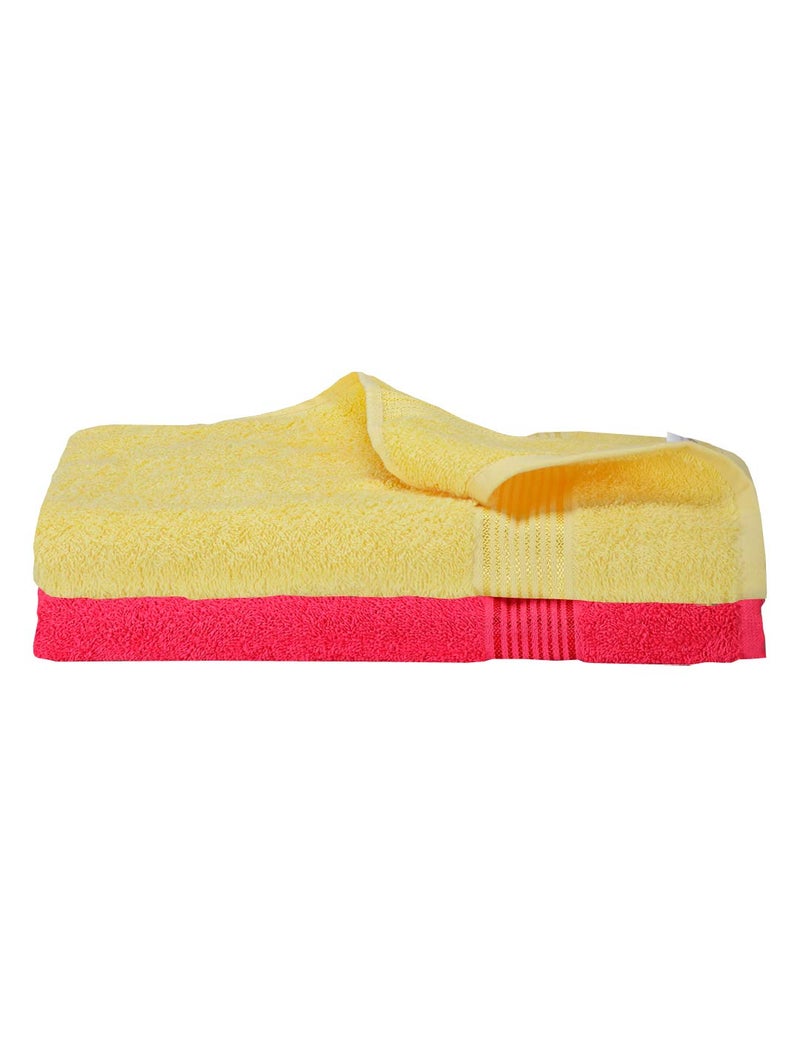KOPA Quick Dry 100% Cotton Soft Terry Towel -2pc Bath Towel (d'ross) | Quick Dry 100% Cotton | Super Absorbent, Lightweight, Odour Free - for Men, Women, Kids Solid-Multi - Image 1