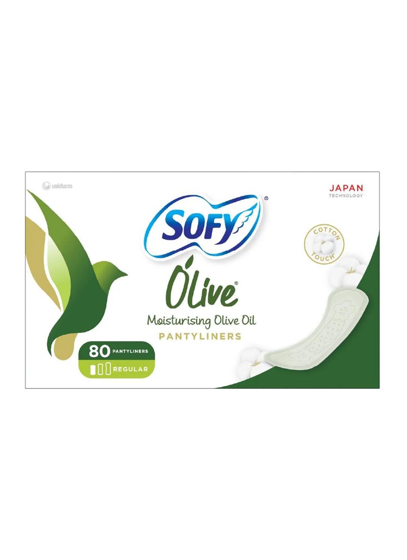 صوفي فوط يومية بزيت الزيتون ، عادي 80 قِطَع - Image 1