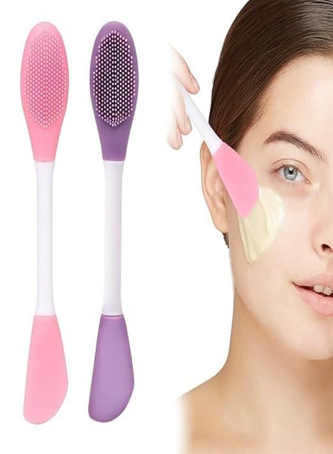 Rkenza Multipurpose Silicone Face Brush - Pack of 1 | 2-in-1 Double-Sided Facial Cleansing & Massaging Tool | Soft Micro Scrubber for Nose, Lips, Pores & Blackhead Removal - Image 1