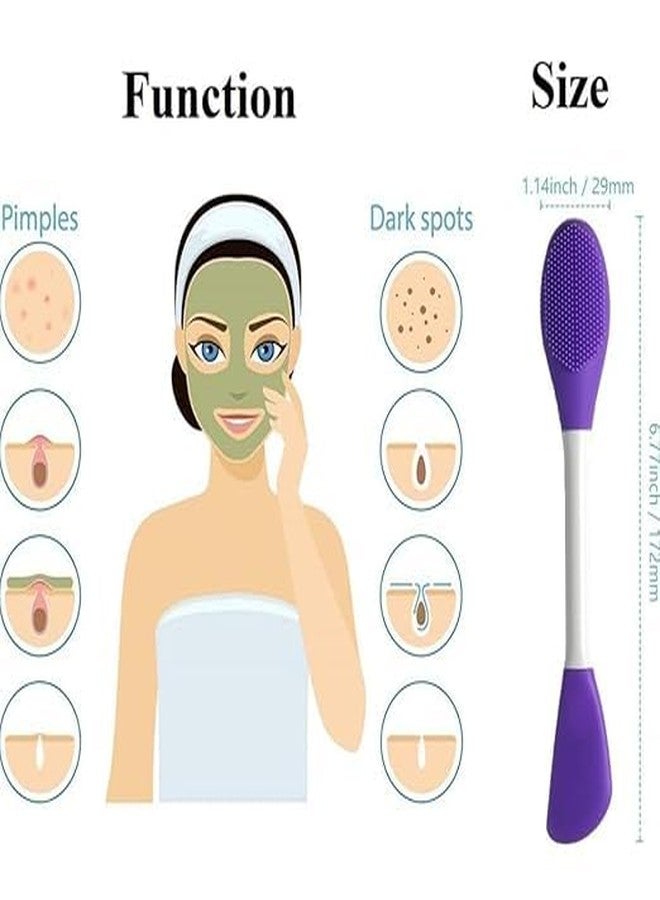 Rkenza Multipurpose Silicone Face Brush - Pack of 1 | 2-in-1 Double-Sided Facial Cleansing & Massaging Tool | Soft Micro Scrubber for Nose, Lips, Pores & Blackhead Removal - Image 5