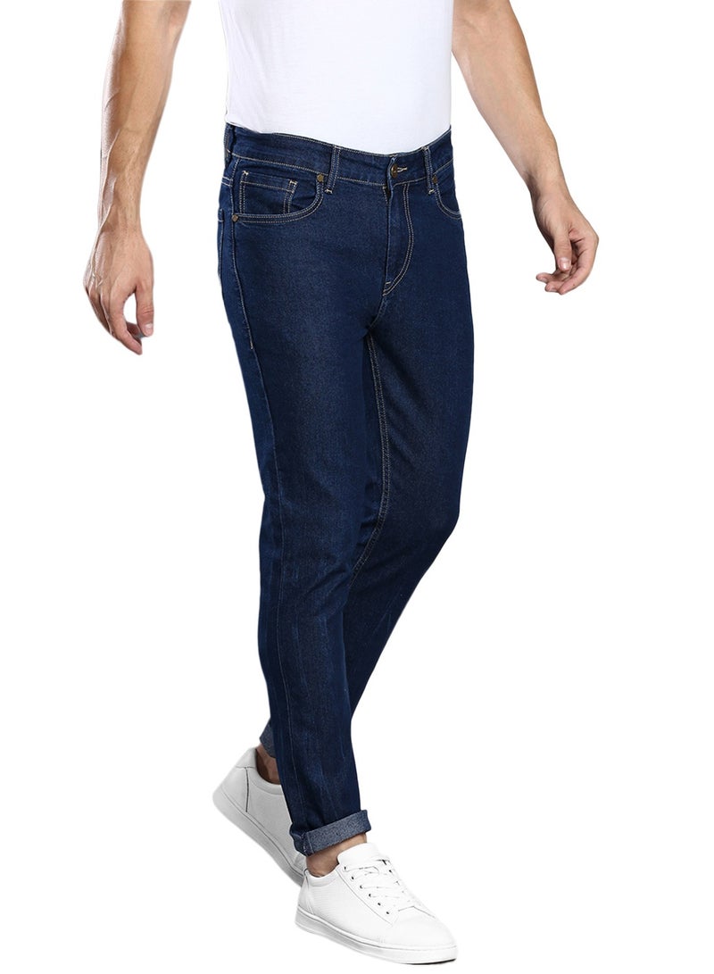 Dennis Lingo بنطلون جينز Dennis Lingo رجالي بقصّة Indigo Slim Fit ومتوسط الارتفاع  - Image 5