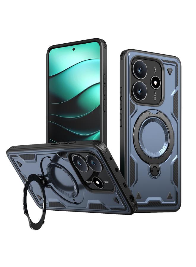 اس-توب جراب لهاتف Redmi Note 14 5G PC Hybrid TPU Armor MagSafe Ring Holder جراب هاتف - Image 1