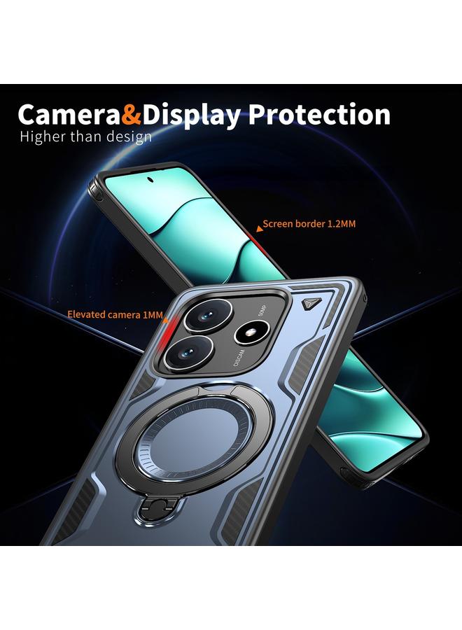 اس-توب جراب لهاتف Redmi Note 14 5G PC Hybrid TPU Armor MagSafe Ring Holder جراب هاتف - Image 5