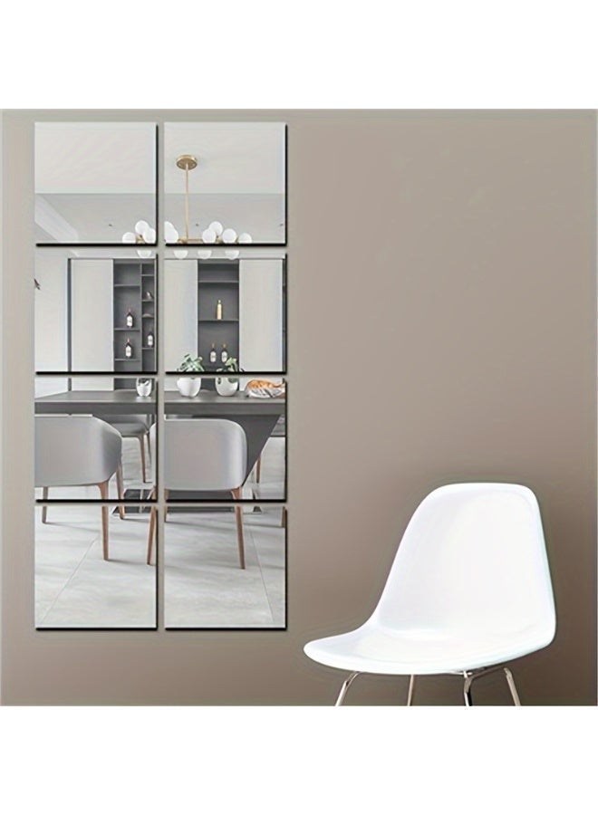 POWER Self Adhesive Acrylic Mirror Wall Tiles, Flexible Soft Mirror Sheets for Bedroom, Home Gym & Door Decor, Frameless Lightweight Unbreakable Wall Mirror Panels, Easy Peel and Stick Installation, Multiple Sizes & Sets - Image 3