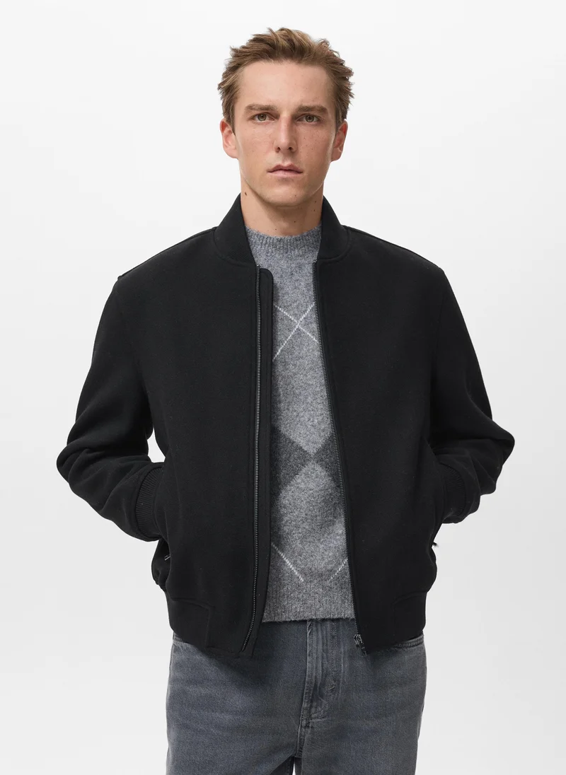 مانجو مان Bomber jacket with zip