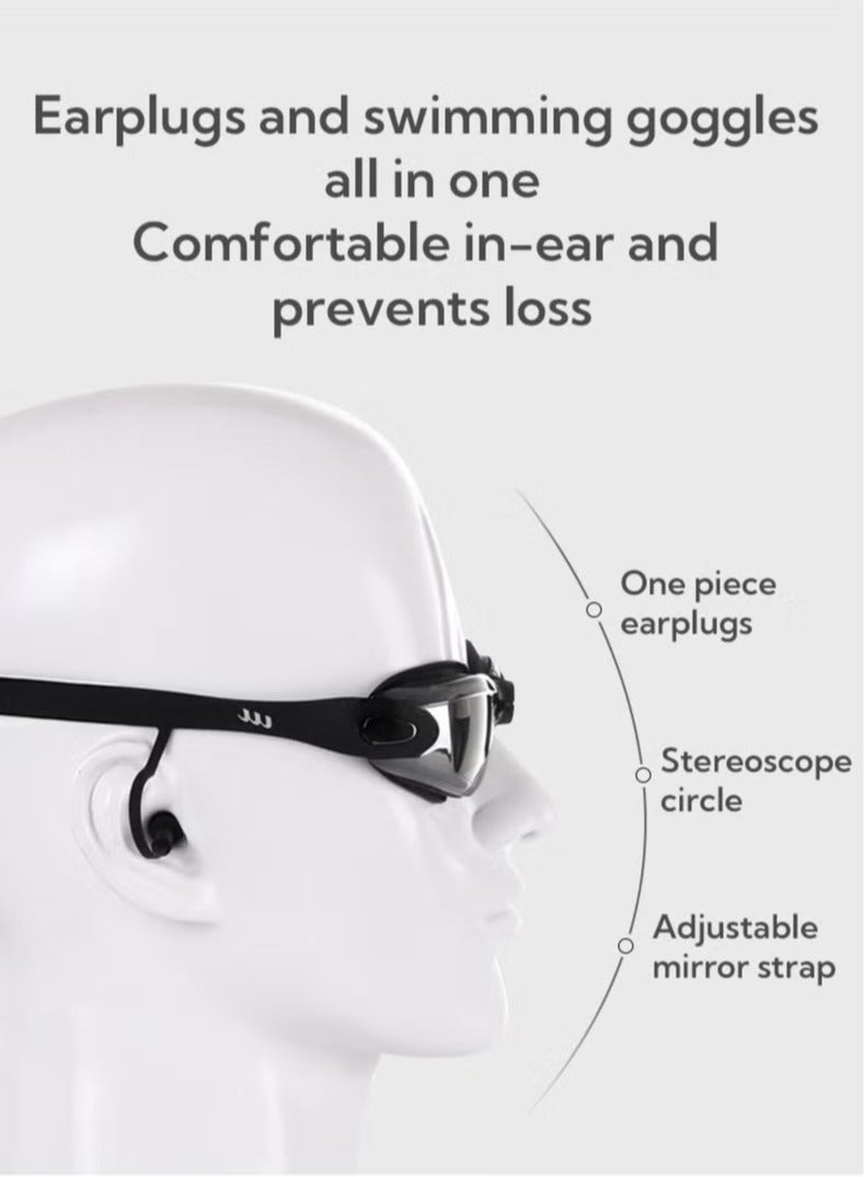 5-piece HD swimming goggles set (with waterproof bag and swim cap) - Image 3