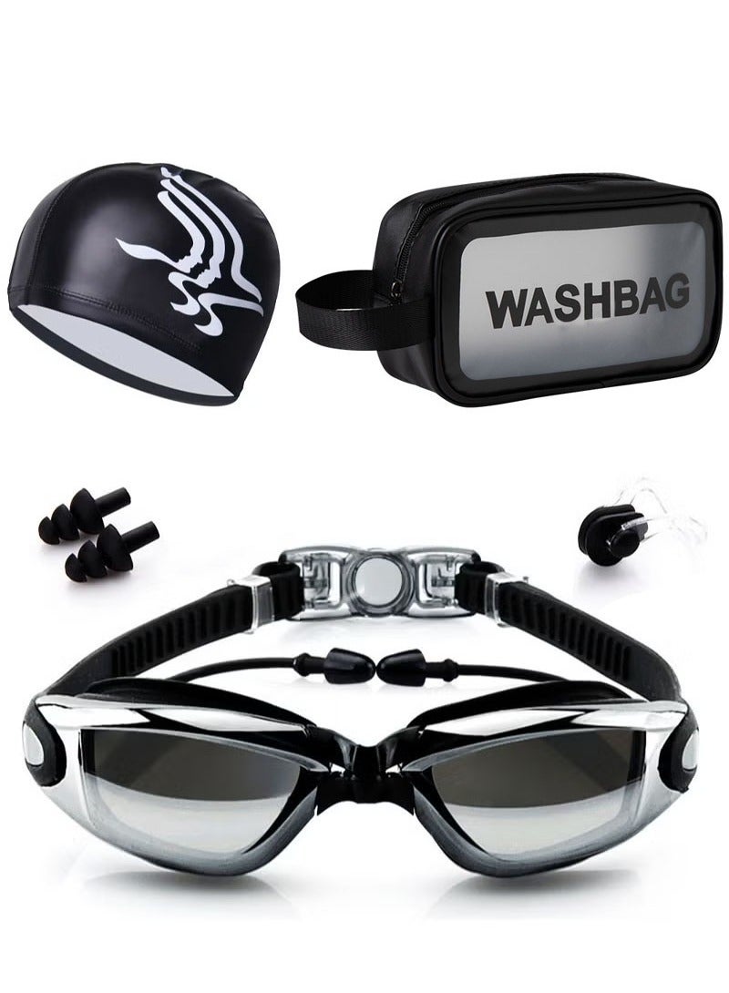 5-piece HD swimming goggles set (with waterproof bag and swim cap) - Image 1