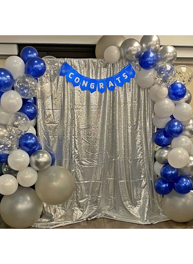 Poise3EHome 6FT x 8FT Silver Sequin Photo Backdrop Curtain for Birthday Wedding Engagement Baby Shower Bachelorette Christmas Party Decorations - Image 4