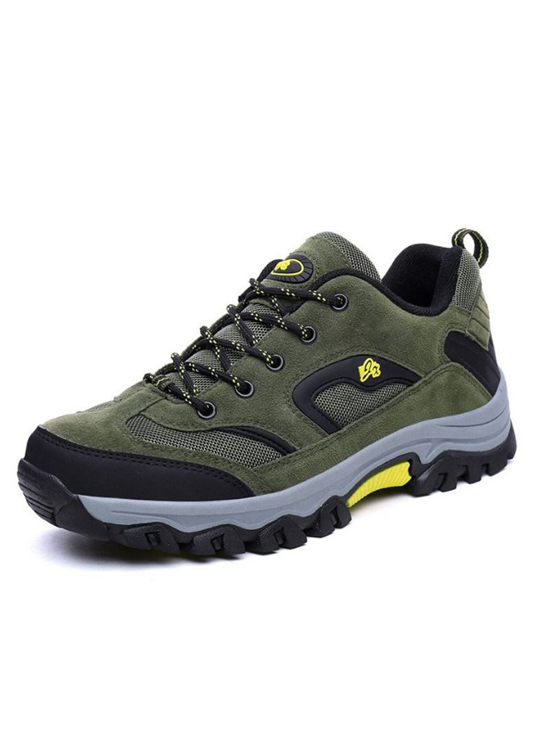 Loquat Men's Low Top Hiking Shoes, Wear-Resistant Off-Road Shoes Green