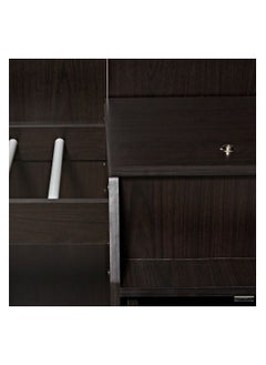 AFT Elegant White 2 Door Wardrobe with Full-Length Metal Hanging Rod, 3 Spacious Drawers with Metal Runners, MDF Board Construction, Ergonomic Metal Handles, and Durable Hinges – Ideal for Modern Storage Solutions. Dark Brown (Arfan)  - Image 5