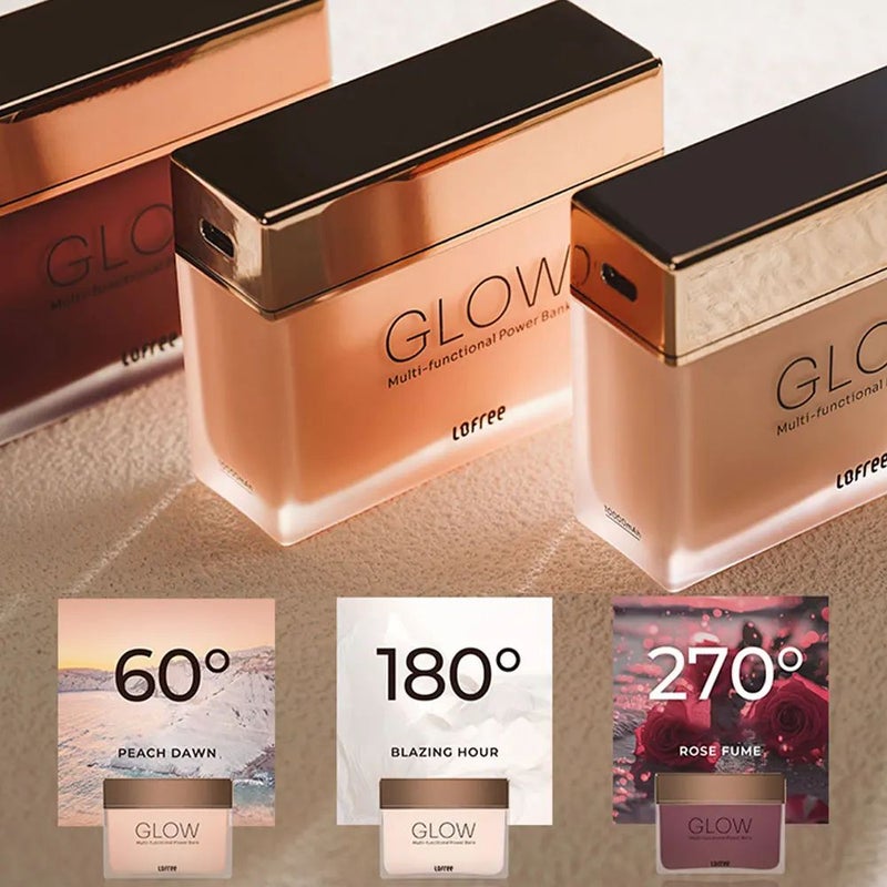Lofree Glow Power Bank, Fast Charging with Built-In 270-Degree Type-C Cable, Large Capacity, Crimson - Image 5