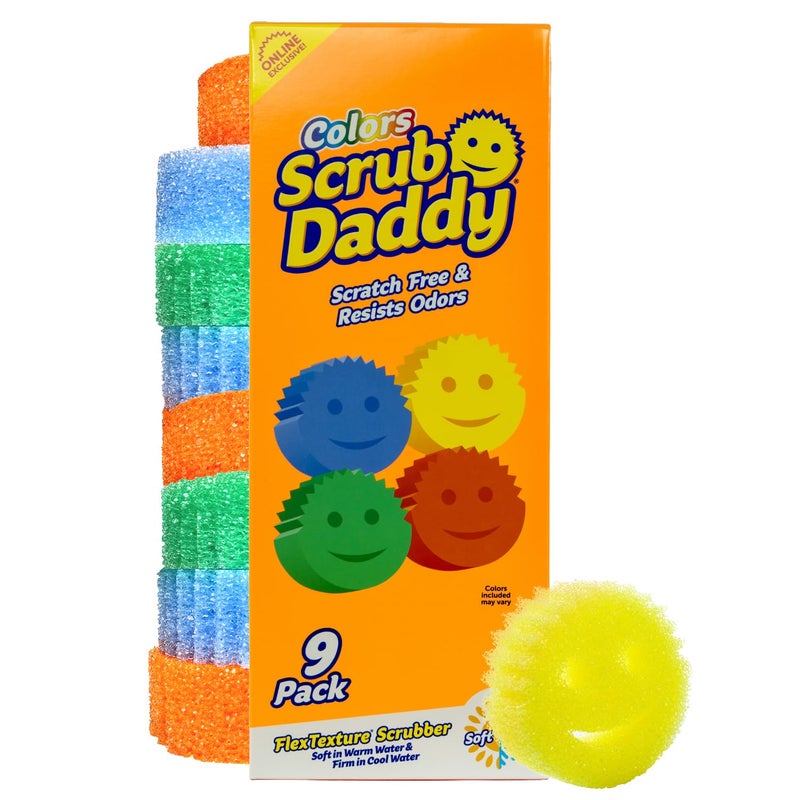 Scrub Daddy Scratch-Free Multipurpose Kitchen Sponges - Bulk Dish Sponges for Kitchen, Bathroom, Household Cleaning & More - Made with BPA-Free Polymer Foam (9 Count) - Image 1