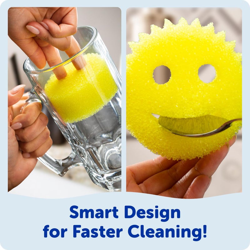 Scrub Daddy Scratch-Free Multipurpose Kitchen Sponges - Bulk Dish Sponges for Kitchen, Bathroom, Household Cleaning & More - Made with BPA-Free Polymer Foam (9 Count) - Image 4