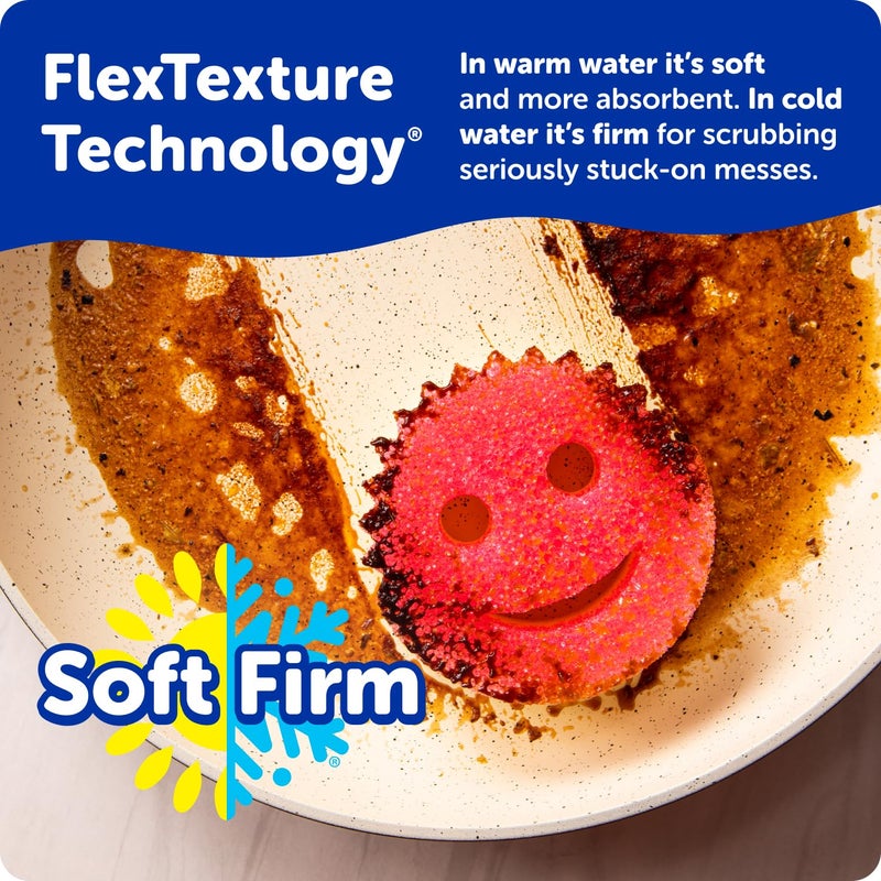 Scrub Daddy Scratch-Free Multipurpose Kitchen Sponges - Bulk Dish Sponges for Kitchen, Bathroom, Household Cleaning & More - Made with BPA-Free Polymer Foam (9 Count) - Image 3
