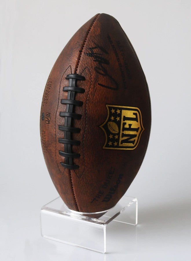 HillSpring Clear Acrylic Football Stand, Display Holder for Basketball, Volleyball, Soccer Ball and Other Sports Memorabilia - Image 1