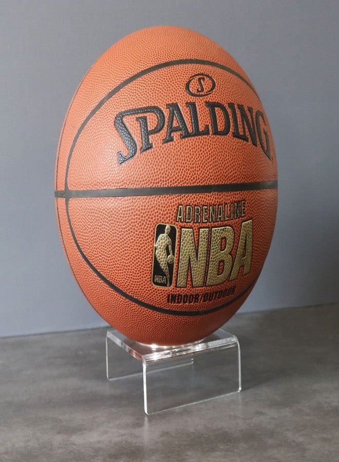 HillSpring Clear Acrylic Football Stand, Display Holder for Basketball, Volleyball, Soccer Ball and Other Sports Memorabilia - Image 3