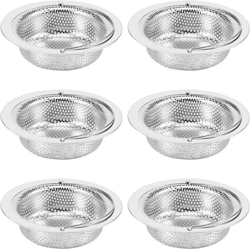 windforgecraft 6 Pcs Kitchen Sink Strainer Kitchen Sink Strainer Stainless Steel Basket Sink Strainer Sink Drain Strainer Anti Clogging Mesh Sink Filter Strainer Dishwasher Safe for Kitchen Bathroom Sink - Image 1