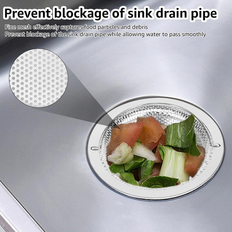 windforgecraft 6 Pcs Kitchen Sink Strainer Kitchen Sink Strainer Stainless Steel Basket Sink Strainer Sink Drain Strainer Anti Clogging Mesh Sink Filter Strainer Dishwasher Safe for Kitchen Bathroom Sink - Image 5