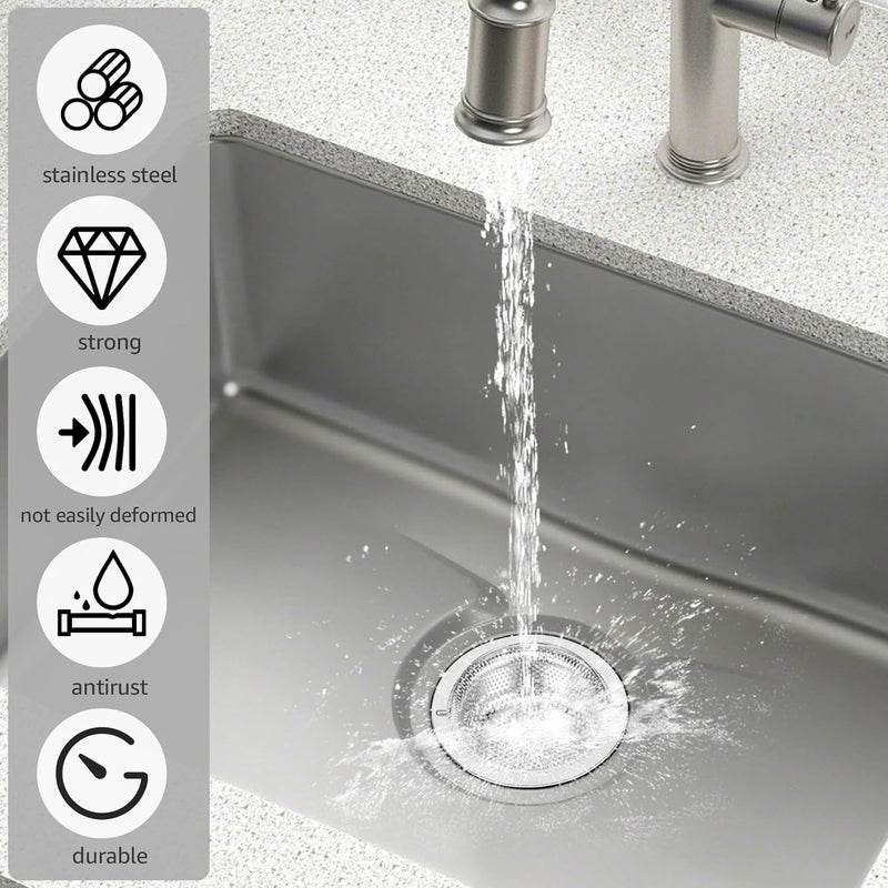 windforgecraft 6 Pcs Kitchen Sink Strainer Kitchen Sink Strainer Stainless Steel Basket Sink Strainer Sink Drain Strainer Anti Clogging Mesh Sink Filter Strainer Dishwasher Safe for Kitchen Bathroom Sink - Image 4