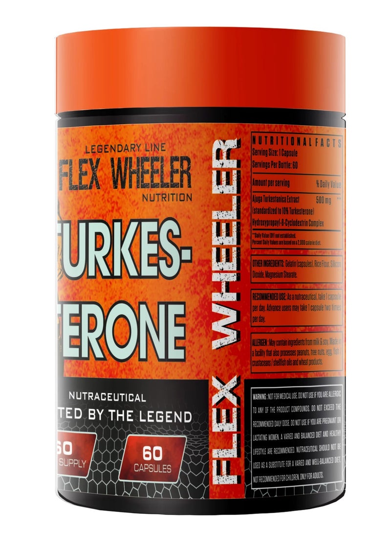 Flex Wheeler Nutrition Flex Wheeler Nutrition Turkesterone - Muscle Growth & Recovery (60 Capsules)  - Image 2