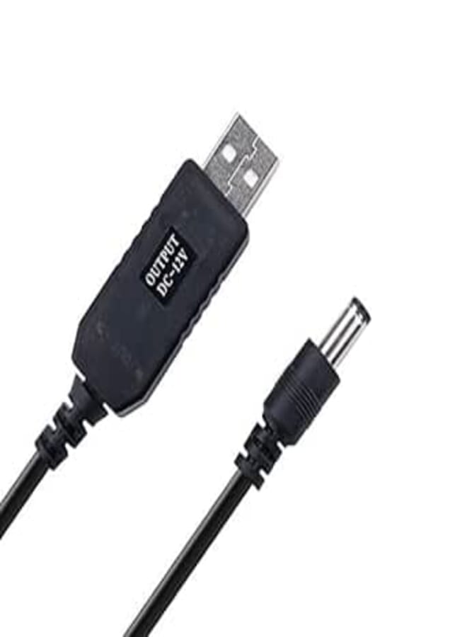 iGreely DC 5V to DC 12V USB Voltage Step Up Converter Cable Power Supply USB Cable with DC Jack 5.5 x 2.5mm or 5.5 x 2.1mm, USB 5V to DC 12V Cable 3ft
