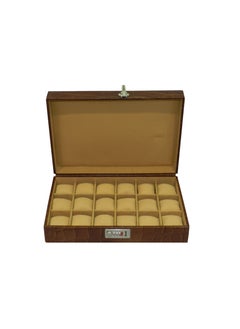 Laveri Watch Box for Men Women (18 Slots), Premium  Leather Watch Case  Organizer Removable Pillow