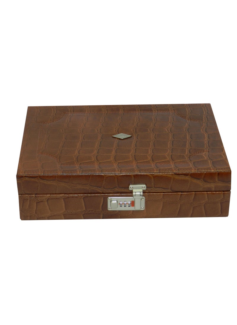 LAVERI LEATHER - Laveri Watch Box for Men Women (18 Slots), Premium  Leather Watch Case  Organizer Removable Pillow - Image 1