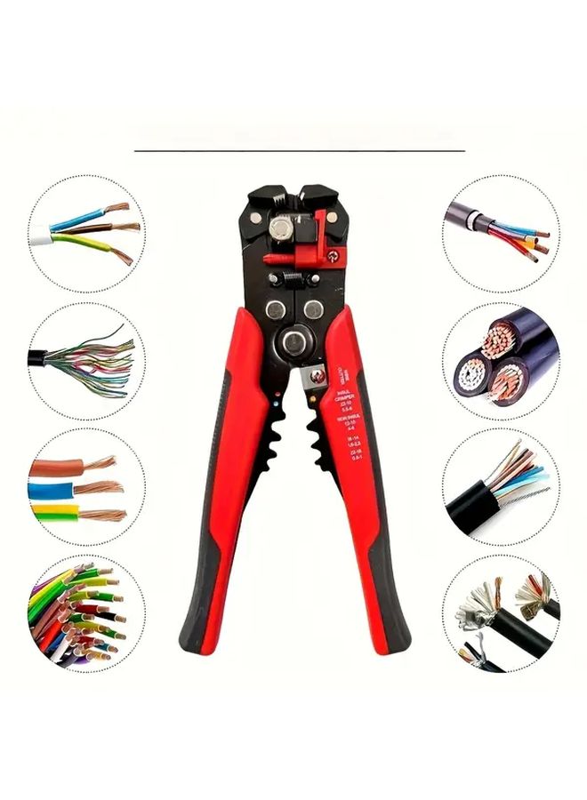 Professional Manual Wire Stripper Tool Non Slip Grip Strip Cut Crimp 24 10AWG Wires - Image 1
