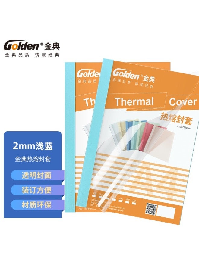 جولدن Golden Hot Melt Binding Cover Paper A4/2mm Blue - Image 1