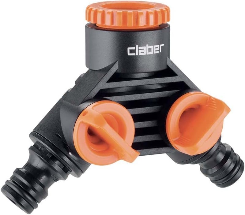 Claber 7724065 Tap Sockets 3/4-1/2F, 2 Way - Image 1