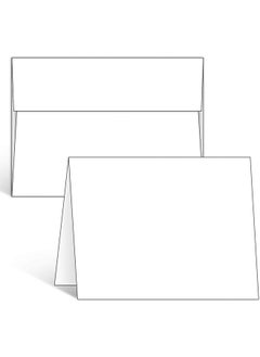 Ohuhu White Cards And Envelopes 50 Pack, Ohuhu 5 X 7 Heavyweight Folded Cards And A7 Envelopes For Diy Greeting Cards, Wedding, Birthday, Invitations, Thank You Cards & All Occasion  - Image 1