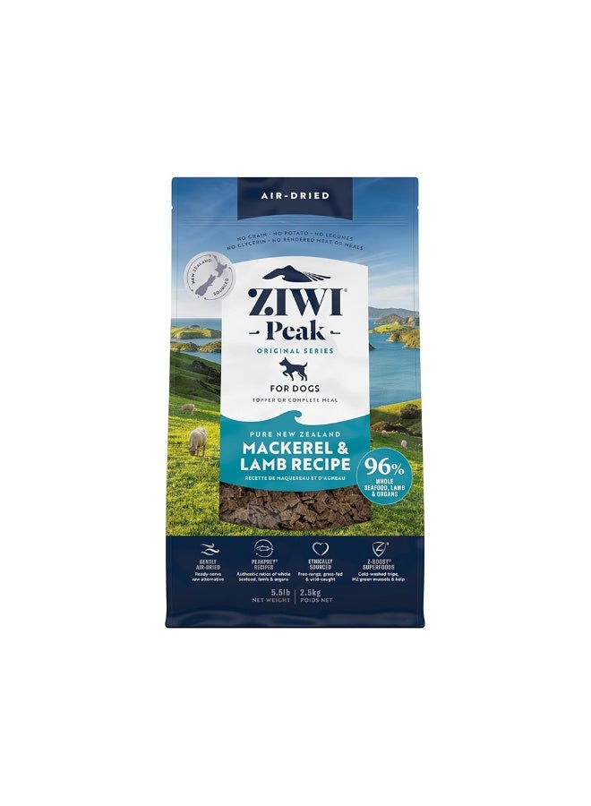 Ziwi Peak Air Dried Mackerel and Lamb Recipe Dry Dog Food - 2.5 Kg