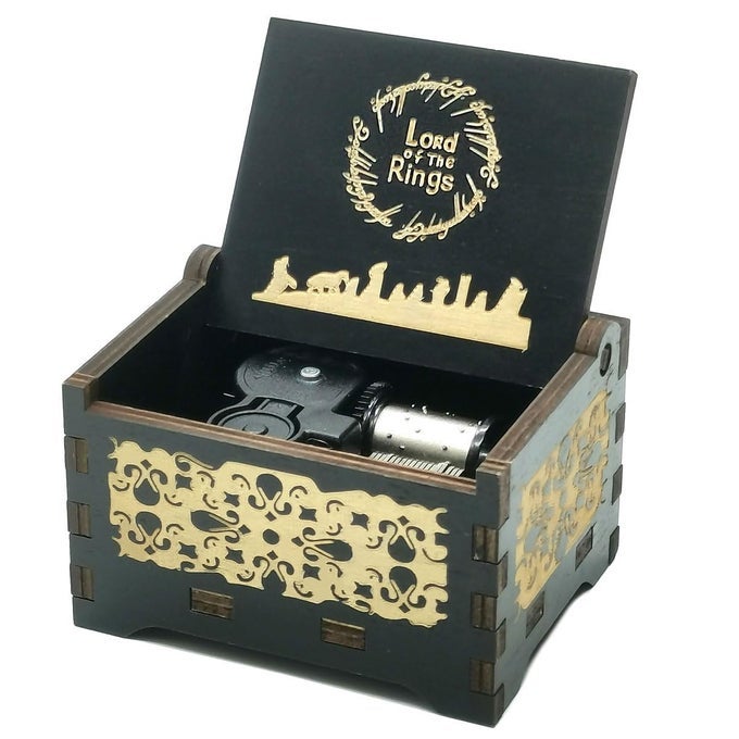 THE LORD OF THE RINGS MUSIC BOX ANTIQUE CARVED WOODEN MUSIC BOXPLAY THE LORD OF THE RINGS THEME SONG CLOCKWORKDRIVEN LORD OF THE RINGS