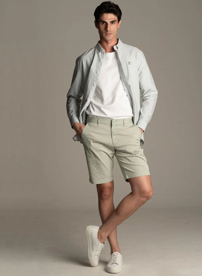 GIORDANO Men's Oxford Long Sleeve Shirt