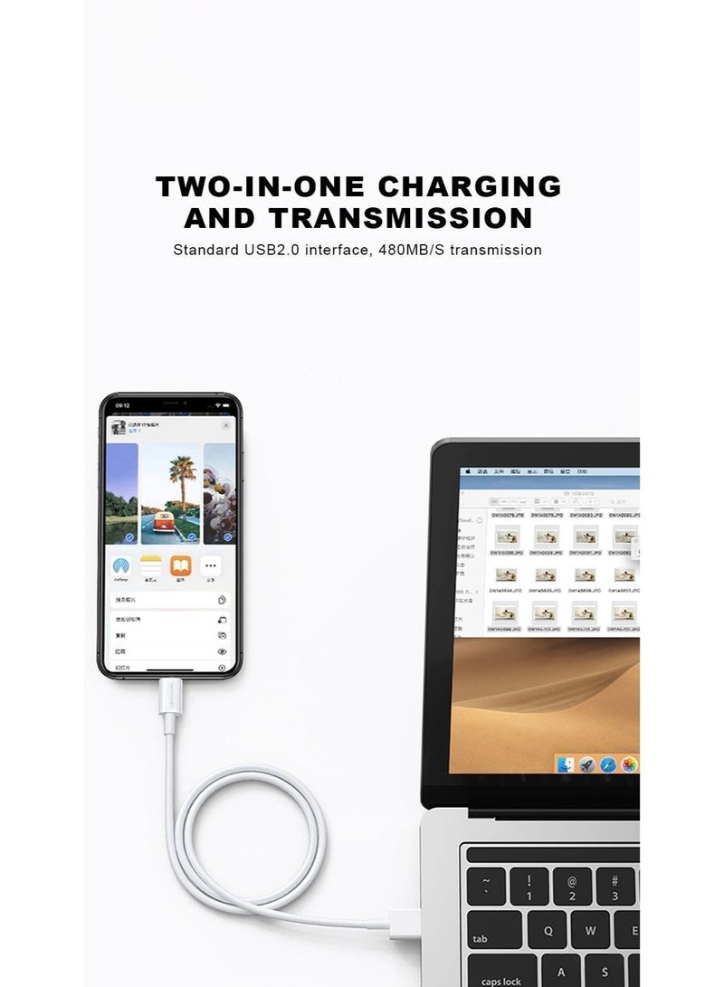 WUW 3A USB to USB-C/Lightning/Micro-USB Fast Charging and Data Transfer/Sync Cables for Smartphones, iPad & Tablet, Macbook & Laptop, Mobile Accessories, Electronics & Digital Devices, White (3 items Bundle) - Image 2
