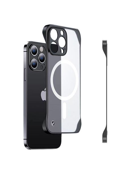 Slim Case for iPhone 14 Pro Compatible with MagSafe, Ultra Thin Frameless Case Accessories with Mag Safe Wireless Charging, Anti-Yellow Shockproof Magnetic Cover for iPhone 14 Pro
