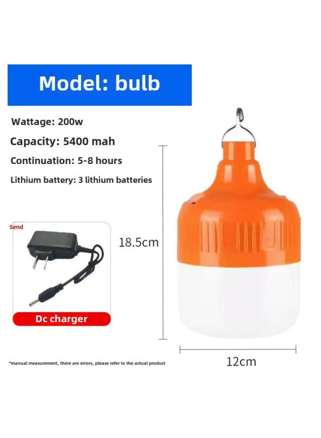 Kangming 8951 Flashlight Mini Kids Student Outdoor Home Lighting LED Rechargeable Plastic Flashlight-Product Specifications:Bulb 200w (diameter 120 + Charger)  - Image 1