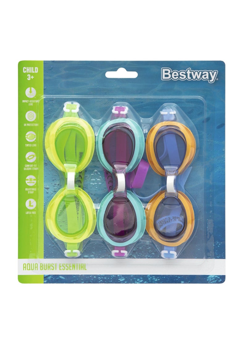 Bestway Bestway Aqua Burst Essential 3-Pack Goggles Set  - Image 1