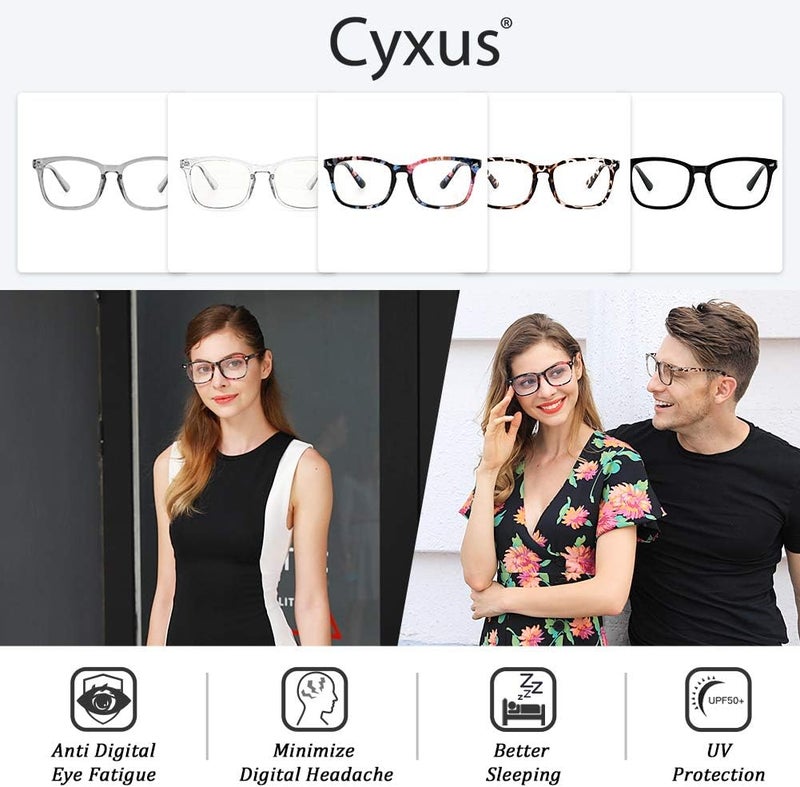 Cyxus Blue Light Glasses for Men Women Reduce Eye Strain UV Blocking for Computer Screen 8082 - Image 2