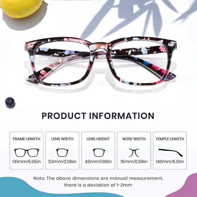 Cyxus Blue Light Glasses for Men Women Reduce Eye Strain UV Blocking for Computer Screen 8082 - Image 5