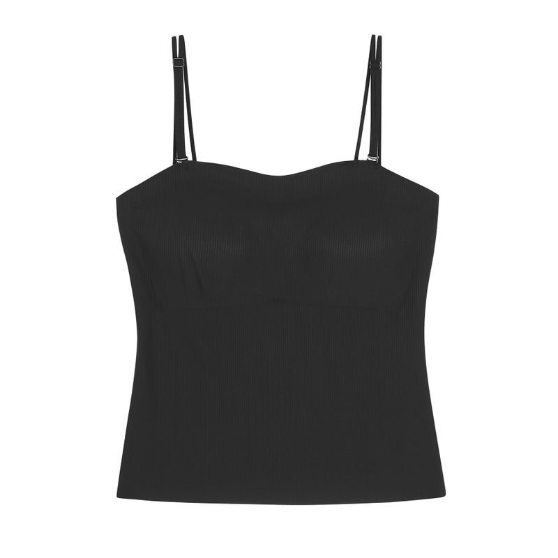 Plus Size Solid Slim Fit Camisole black  - Image 1