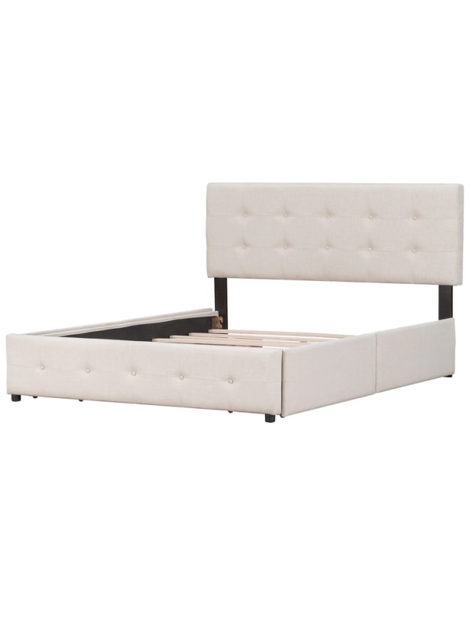 ريترو RA-BD38 سرير 211×167×110سم - بيج فاتح - Image 4