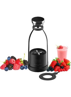 Portable Blender Personal Size Blender, Personal Juicer with USB Wireless Rechargeable, Cordless Juicer Personal Blender, Mini Mixer (Black)