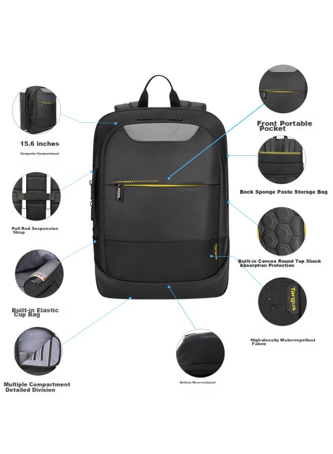 Targus Laptop Backpack, 15.6-inch Notebook Bag, Backpack, Schoolbag, Trendy, Lightweight, Commuter-friendly, Black, 661 - Image 2