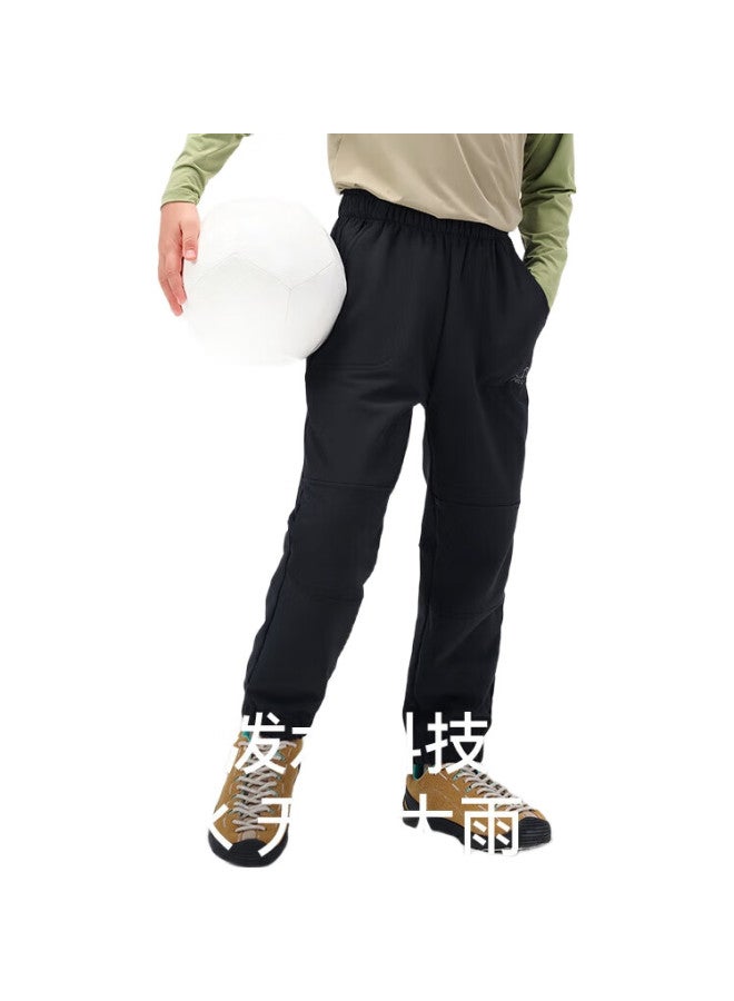 Pelliot Outdoor Children'S Soft Shell Pants, Winter Windproof And Waterproof, Fleece-Lined For Warmth, Hiking And Sports Trousers, 134307173, Purple, Size 160 - Image 2