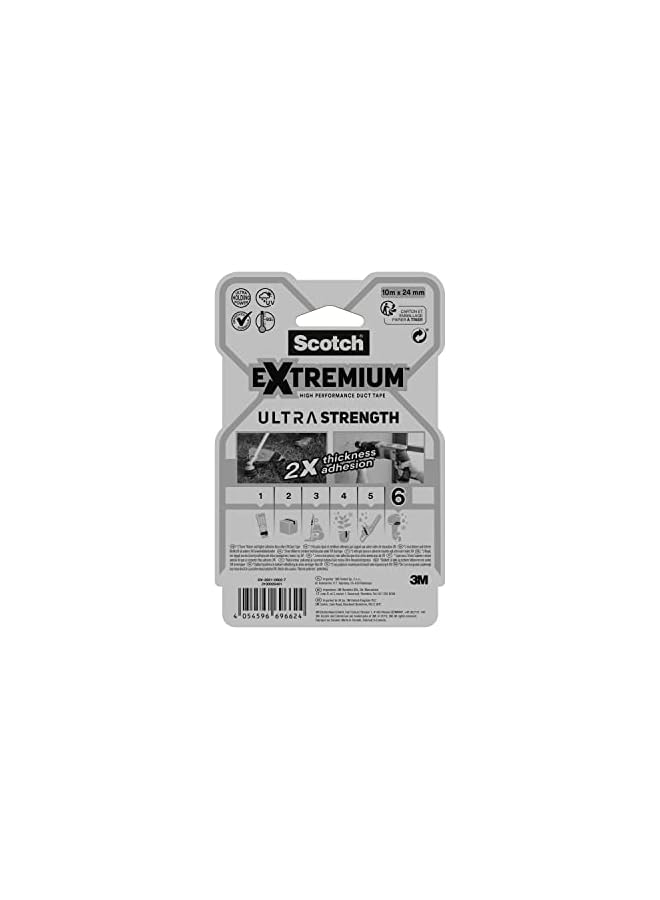 Scotch  Scotch Mount Extremium Tape 24mm x 10m, 1 roll/pack | Black color | Higher adhesion | 2 times thicker | Maximum strength | Multi-Surface | Easy to use | No Tools | Double Sided Adhesive Tape  - Image 5