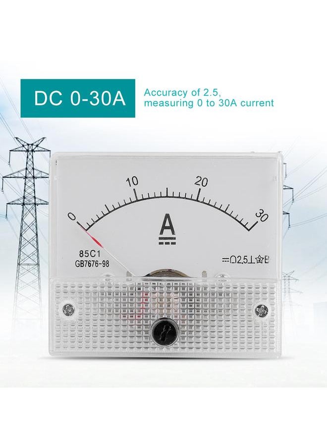 Thoraya - DC 0-30A DC Analog 85C1 Current Voltmeter Voltage 2.5 Accuracy Voltage Analog Voltmeter Panel - Image 1